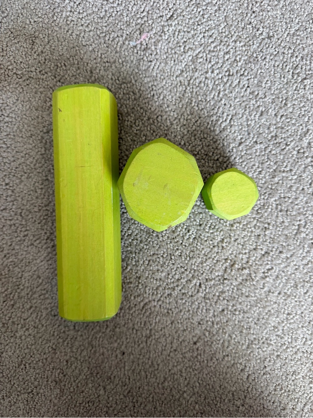 3 piece wooden blocks pastel set bundle Grimm’s wooden toys green toddler toys